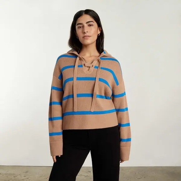 NWT Everlane The Lace-Up Smock Sweater